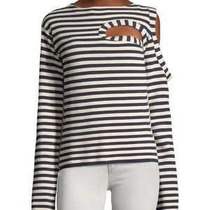 Celine by Phoebe Philo striped cutout top